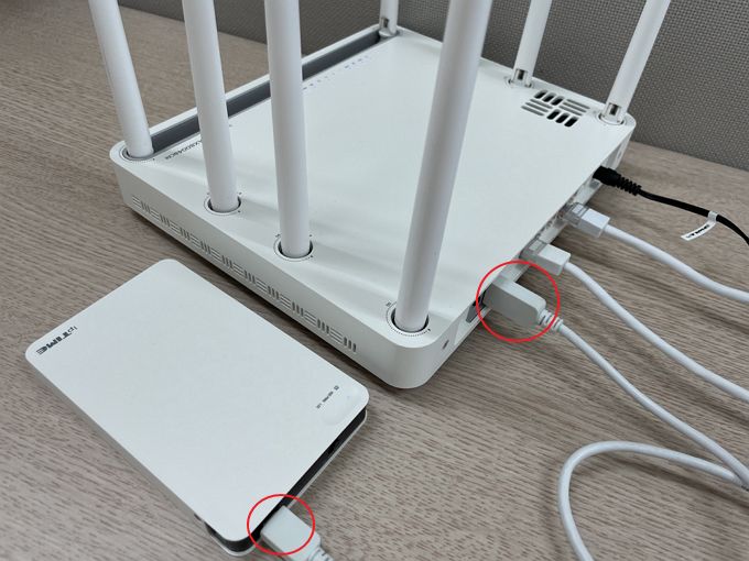 USB 외장 하드 연결