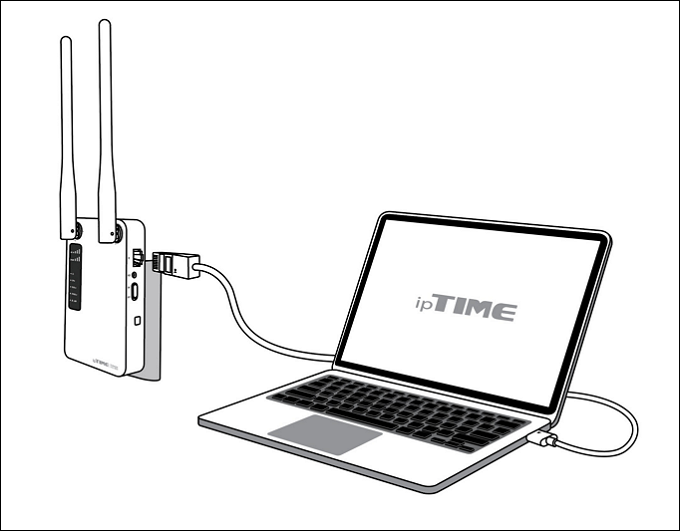 Extender와 PC 유선 연결